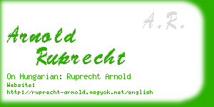 arnold ruprecht business card